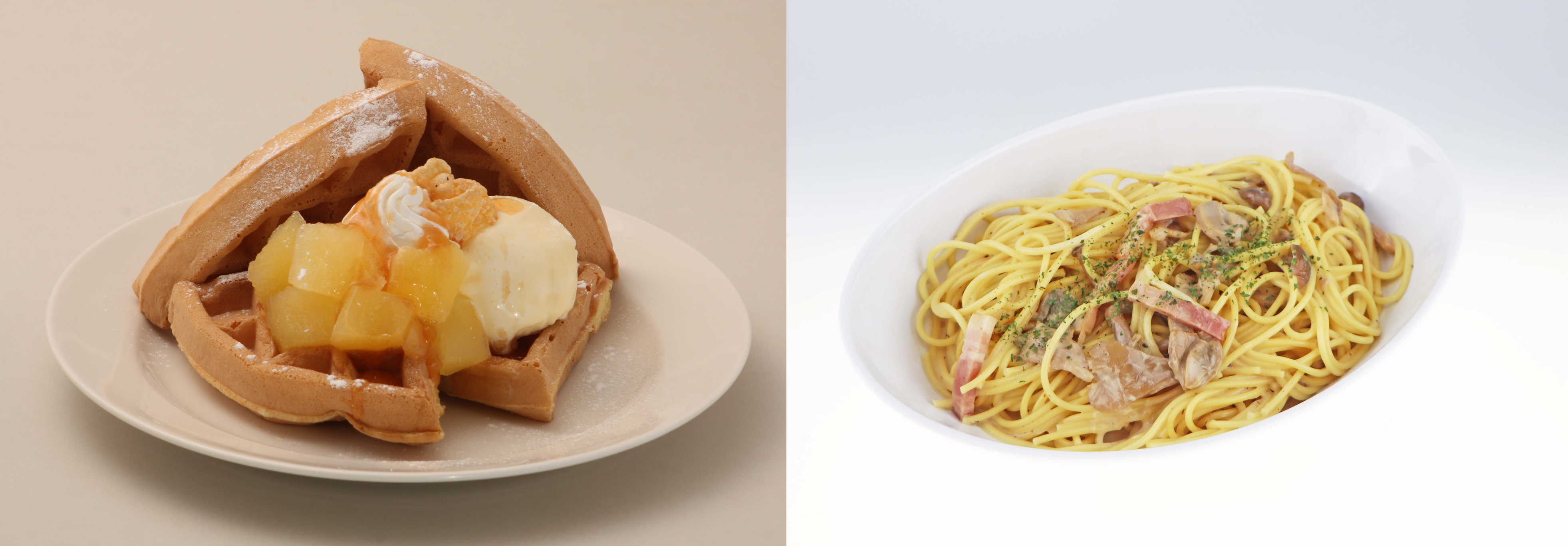 カフェ・プロスペール　アップルシナモンワッフル & PSポルチーニ